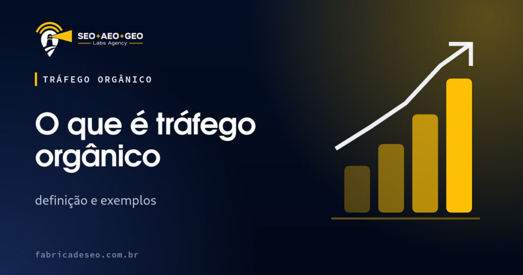 Capa do artigo: O que é tráfego orgânico (SEO+AEO+GEO Labs Agency)